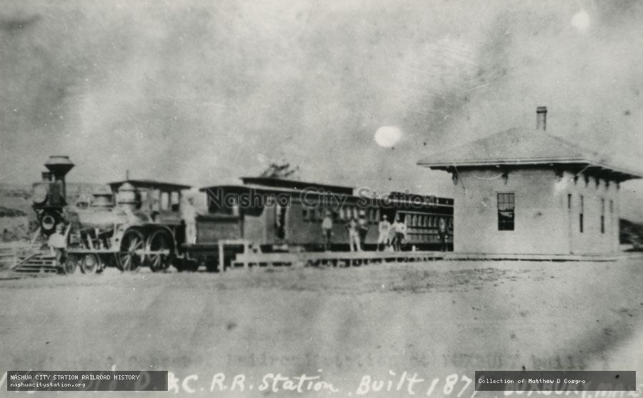 Postcard: Old Duxbury & Cohasset Railroad Station, built 1871, Duxbury, Massachusetts